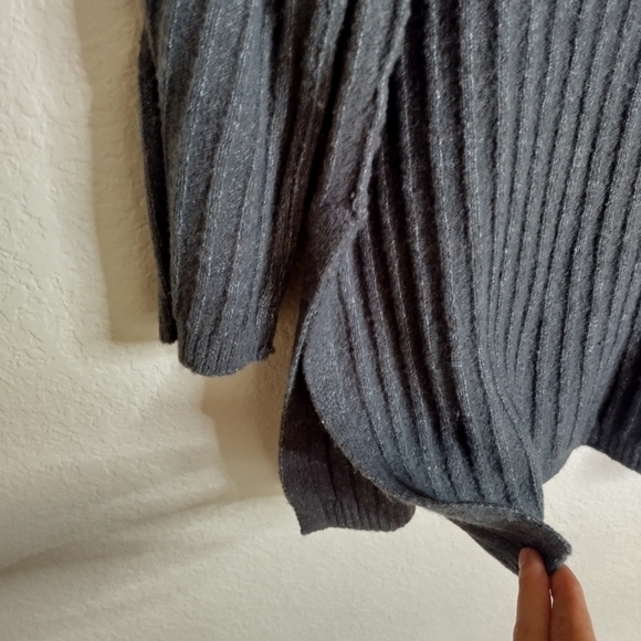 Free People Around The Clock Pullover Ribbed Sweater Grey Sz Xs - Picture 8 of 10